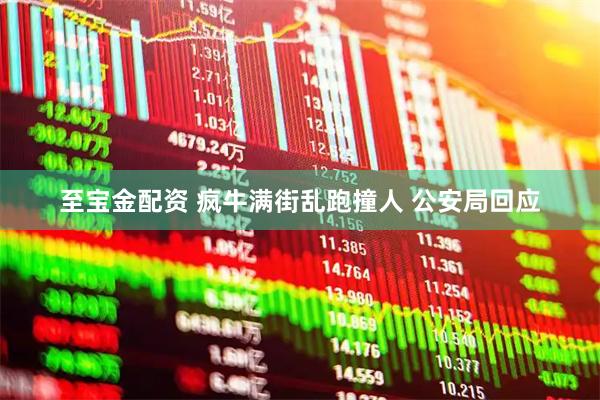 至宝金配资 疯牛满街乱跑撞人 公安局回应